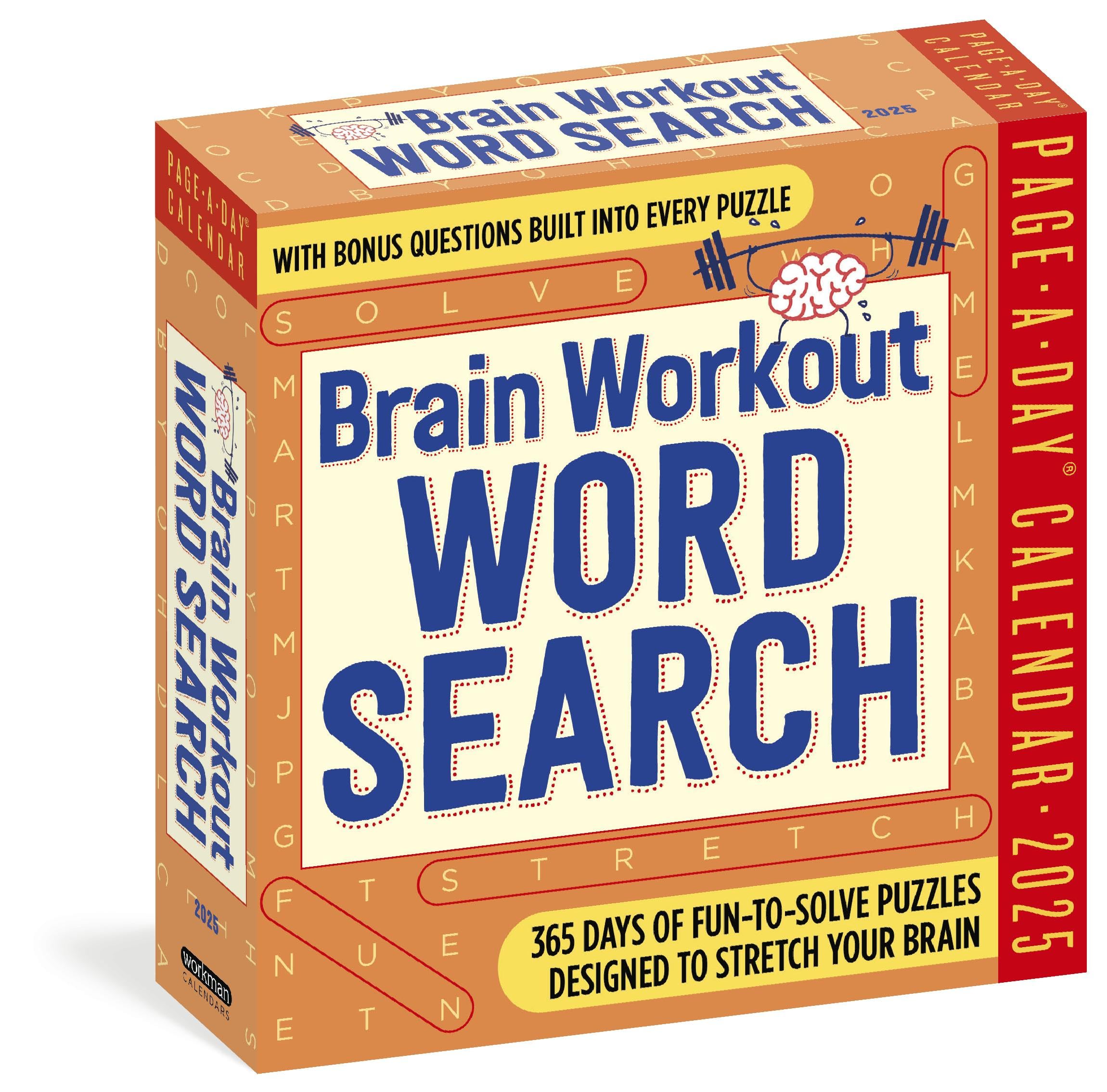 Brain Workout Word Search PageADay Calendar 2025: FunToSolve Puzzles Designed To Stretch Your Brain