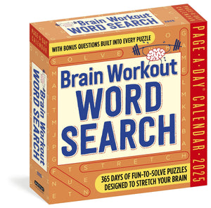 Brain Workout Word Search PageADay Calendar 2025: FunToSolve Puzzles Designed To Stretch Your Brain