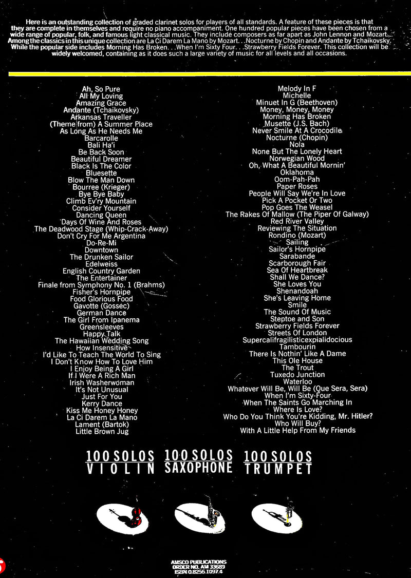100 Solos: for Clarinet,Used