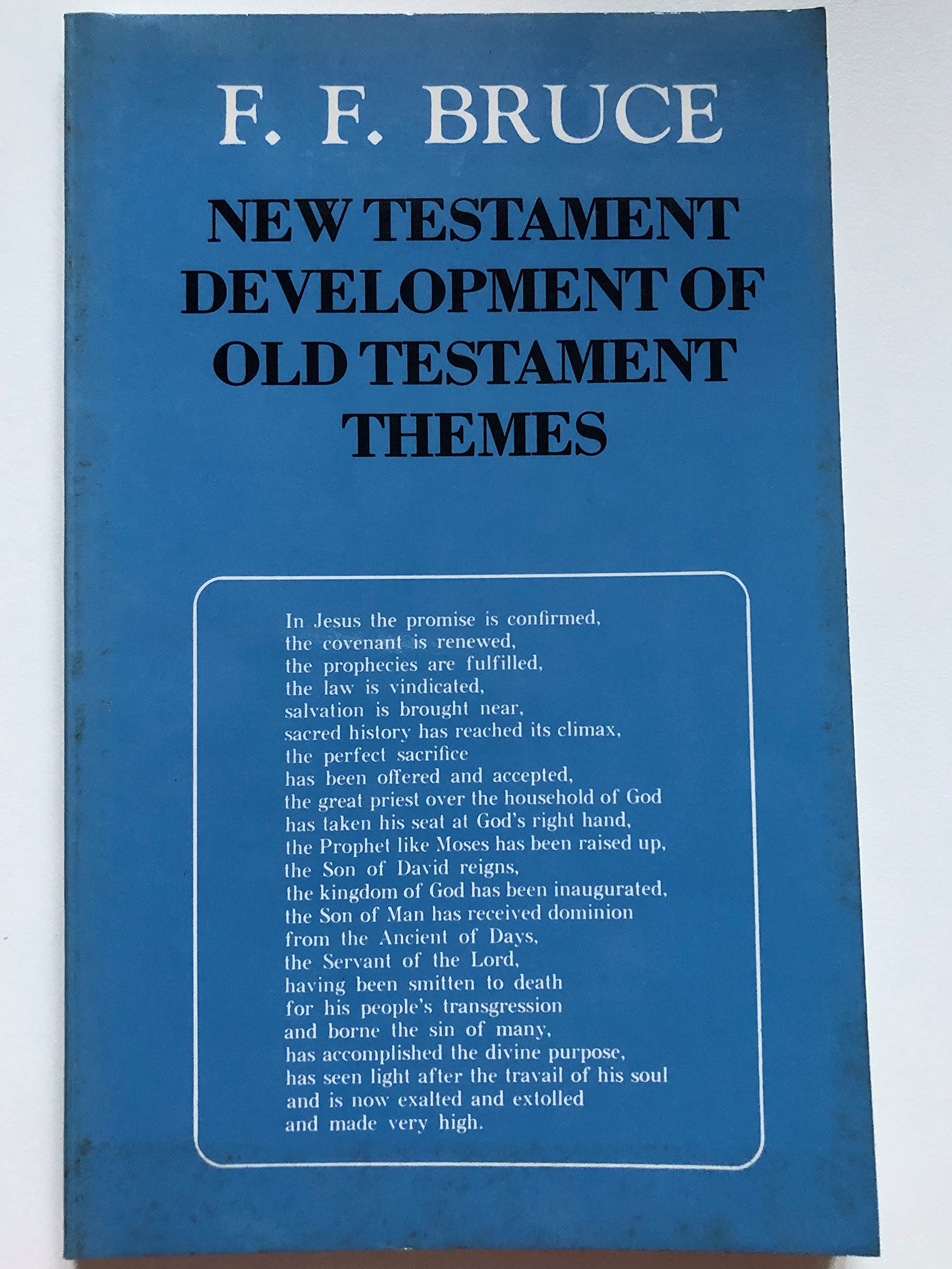 The New Testament Development of Old Testament Themes,Used