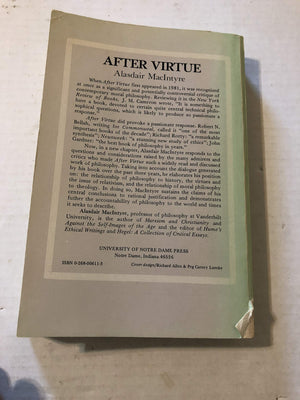 After Virtue: A Study in Moral Theory, Second Edition,Used
