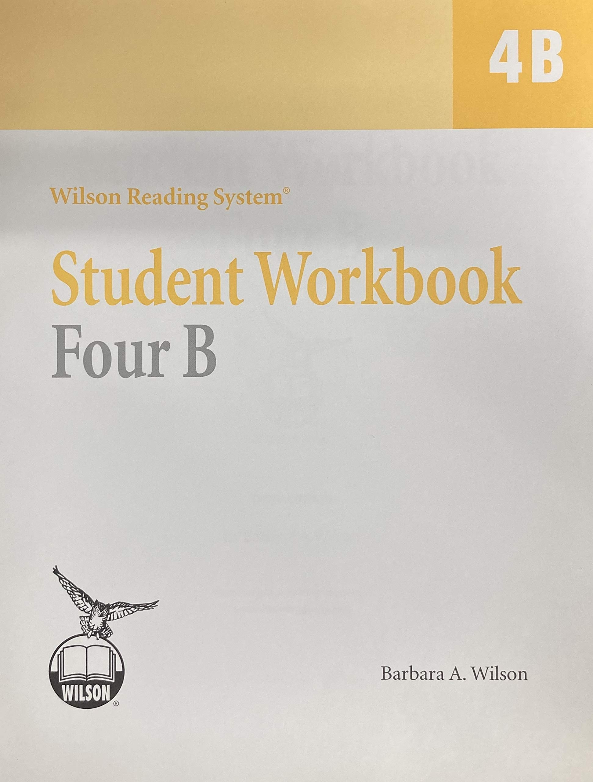 Wilson Reading System  Student Workbook Four B,New