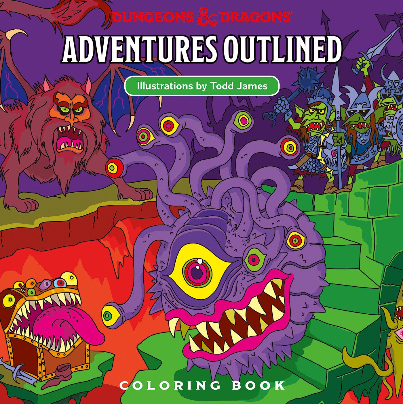 Dungeons & Dragons Adventures Outlined Coloring Book,New