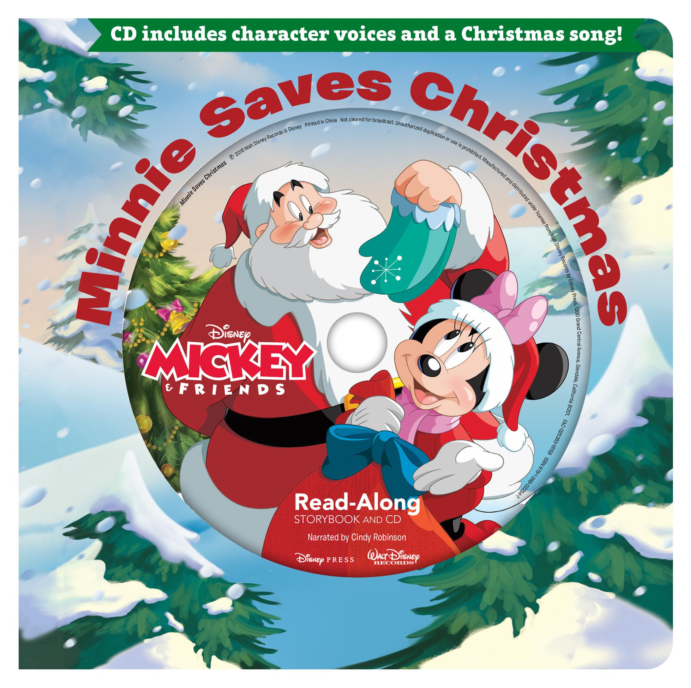 Minnie Saves Christmas ReadAlong Storybook & CD (ReadAlong Storybook and CD),Used