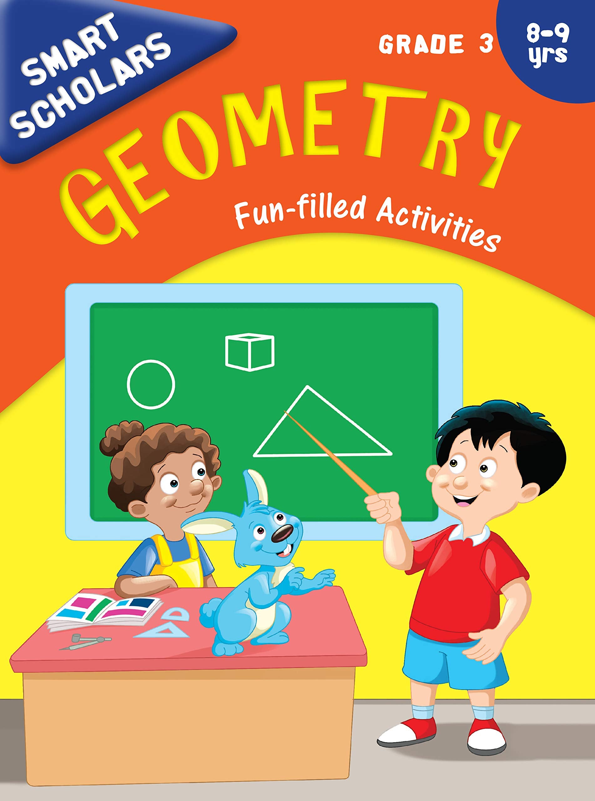 Geometry: Grade 3 Fun-Filled Activity Book For Kids | Smart Scholars | Basic Geometric Concepts | Shape 3D Recognition | Tangible | Visual Learning ; 8+ Ages
