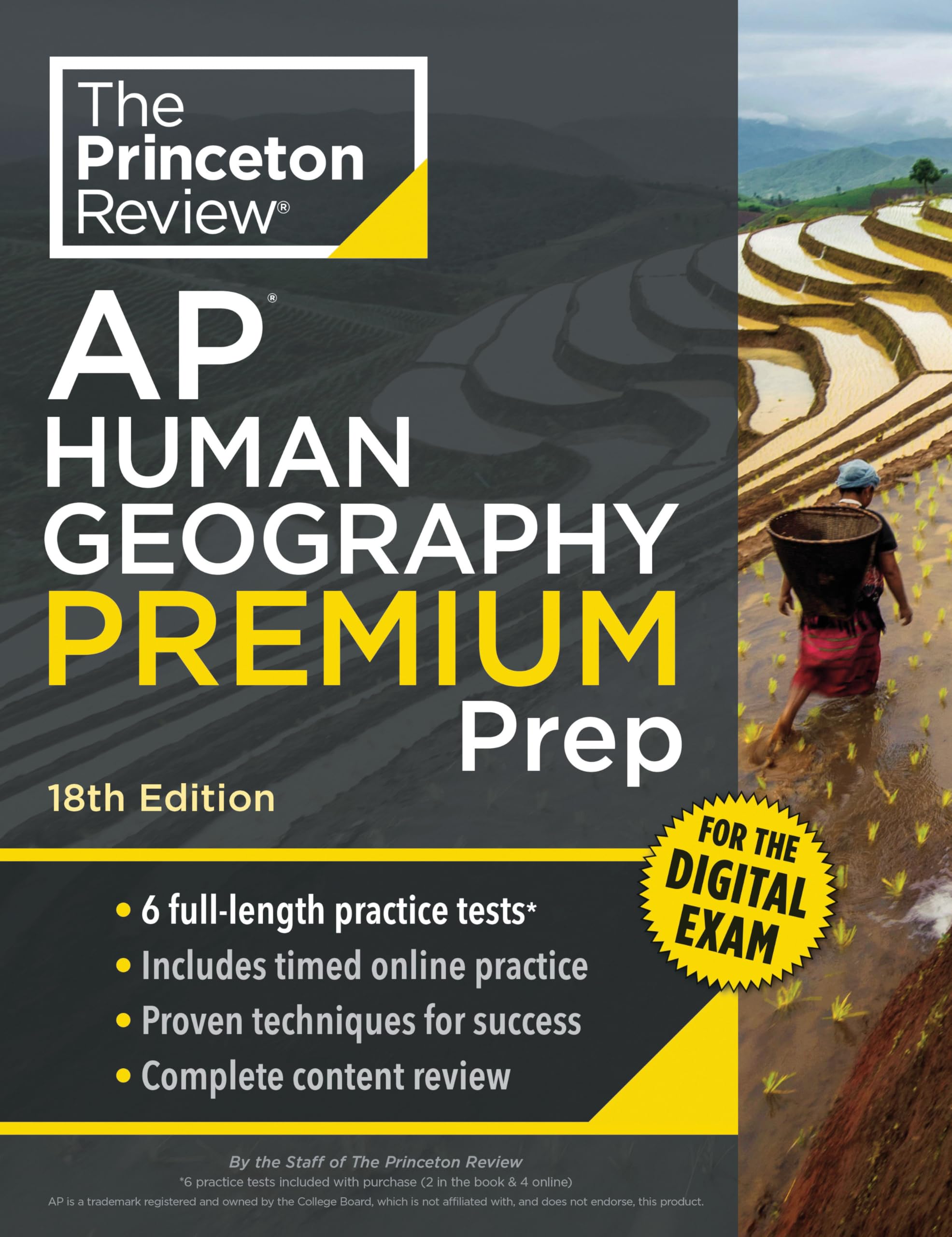 Princeton Review Ap Human Geography Premium Prep, 18Th Edition: 6 Practice Tests + Digital Practice Online + Content Review (Col