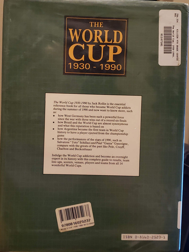 The World Cup 19301990: Sixty Glorious Years of Soccer's Premier Event,Used