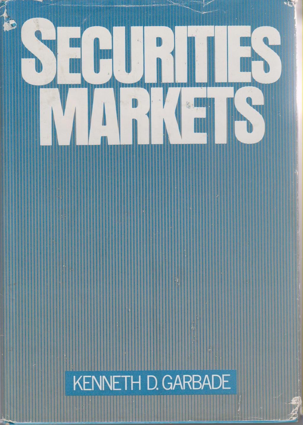 Securities Markets (MCGRAW HILL SERIES IN FINANCE),Used