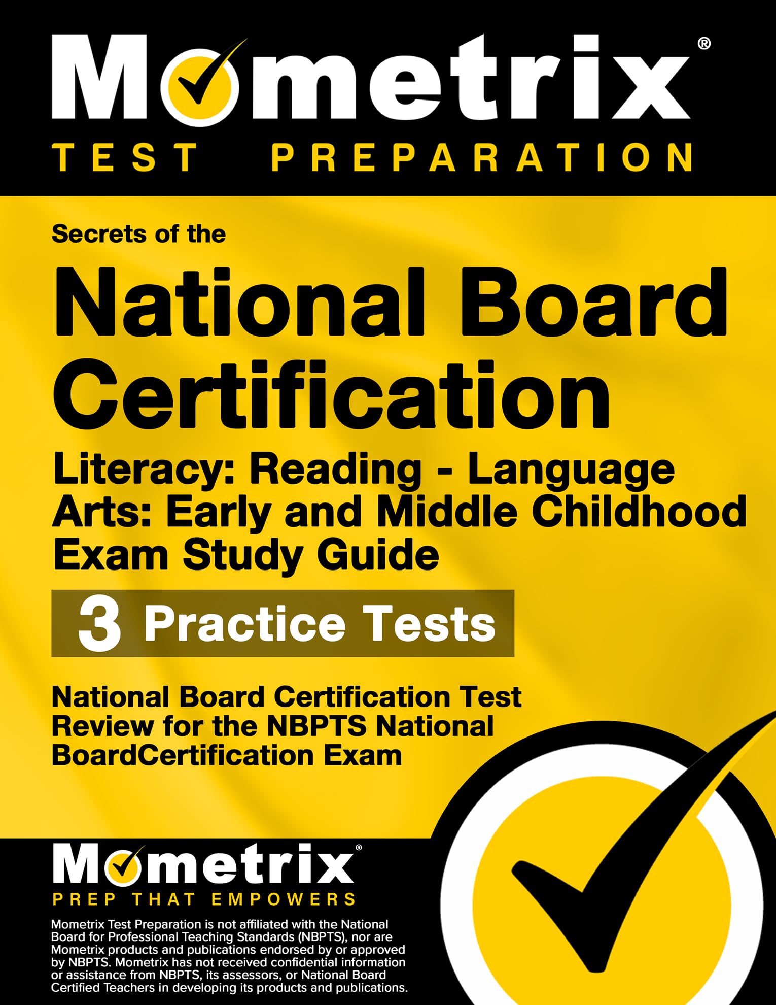 Secrets Of The National Board Certification Literacy: Reading  Language Arts: Early And Middle Childhood Exam Study Guide: Nati,Used