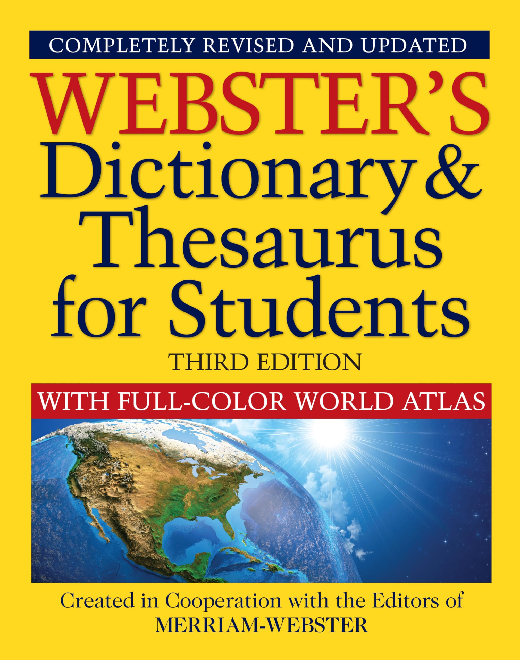 Webster's Dictionary & Thesaurus for Students with FullColor World Atlas, Third Edition,Used