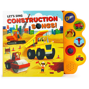 Let's Sing Construction Songs 6Button Children's Song Board Book,Used
