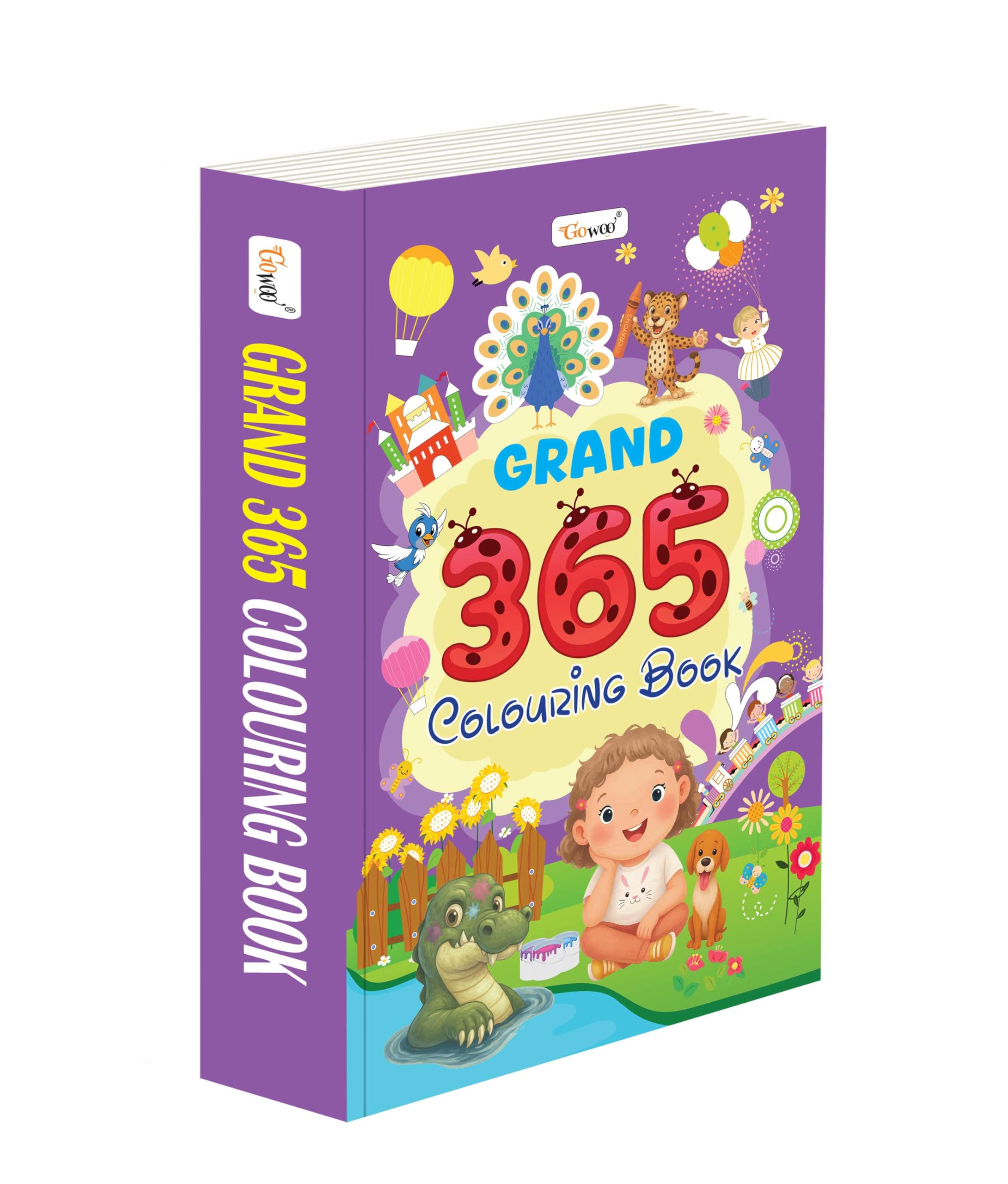 Grand - 365 Colouring Book :- Toddler Colouring Book, Interactive Book For Early Learners, Kids Doodle Colouring, Educational Book For Children