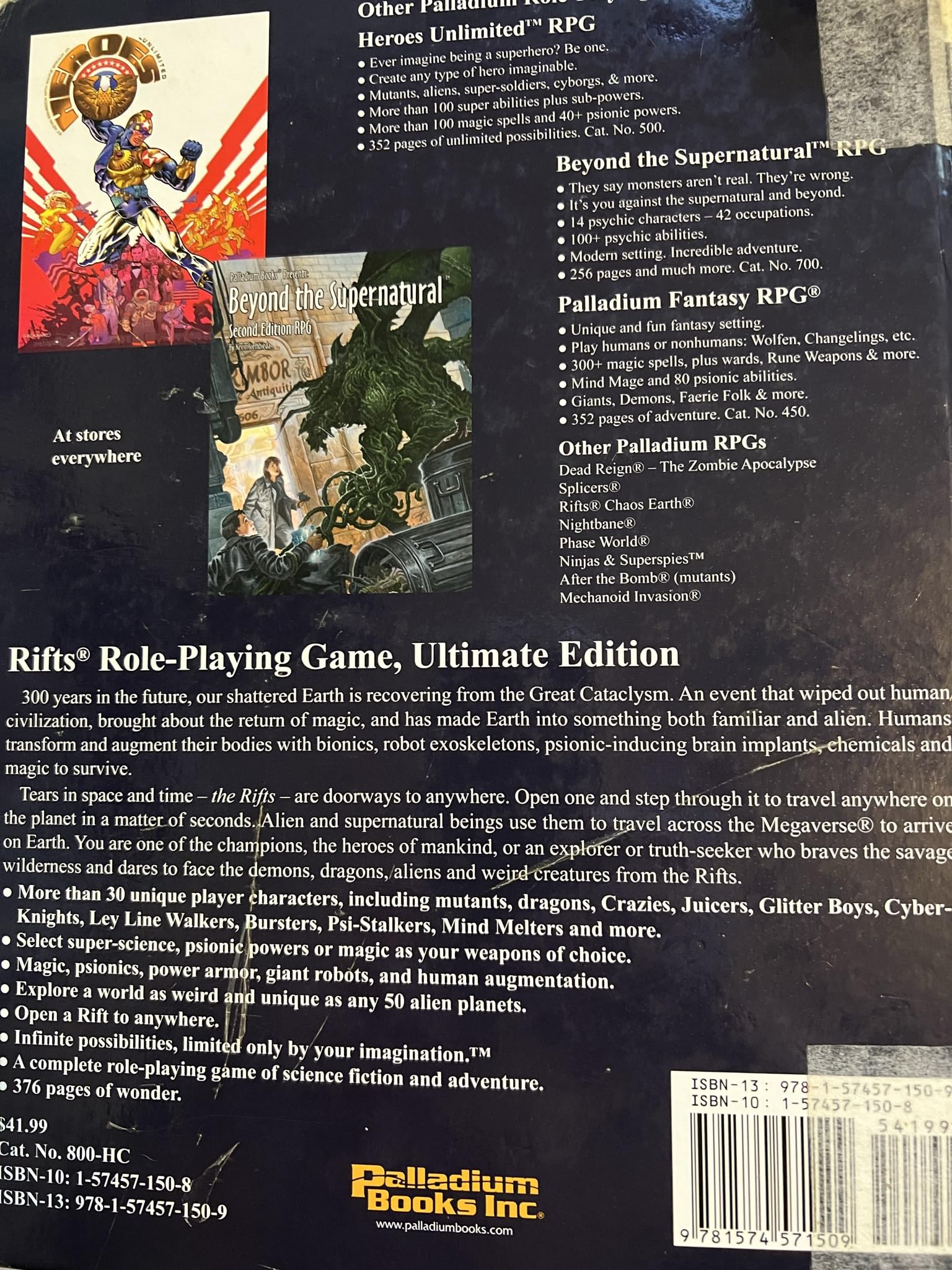 Rifts Ultimate Edition Rpg,New