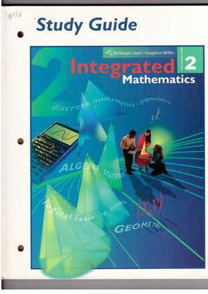 Integrated Mathematics, Grade 912 Book 2 Study Guide: Mcdougal Littell Integrated Math-new