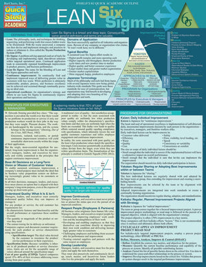 Lean Six Sigma QuickStudy Laminated Reference Guide (QuickStudy Business),Used