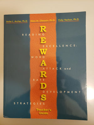 Rewards Teacher's Guide: Multisyllabic Word Reading Strategies (Reading Excellence: Word Attack and Rate Development Strategies),Used
