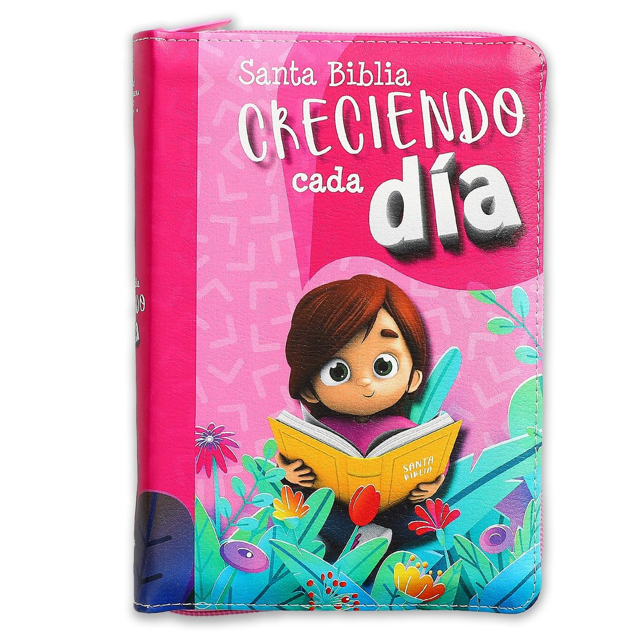 Biblia para Nias Creciendo Cada Dia con Cierre Reina Valera 1960 nia leyendo rosa