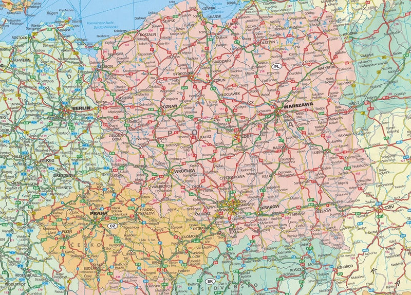 Europe Road map with Distoguide and 