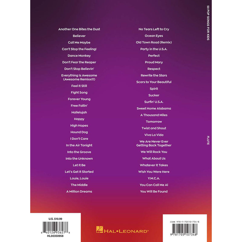 50 Pop Songs for Kids for Flute,Used