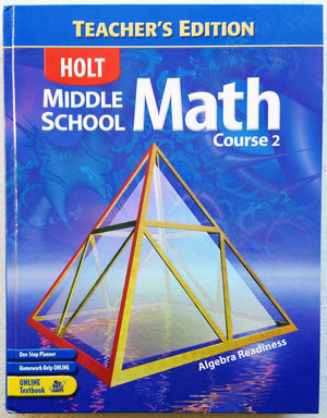 Holt Middle School Math, Course 2: Algebra Readiness Teacher Edition,Used