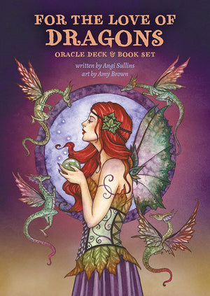 For The Love of Dragons Oracle Deck & Book Set: Artist Amy Browns Special Collectors Set for FortuneTelling with 44 Pink GiltE,New