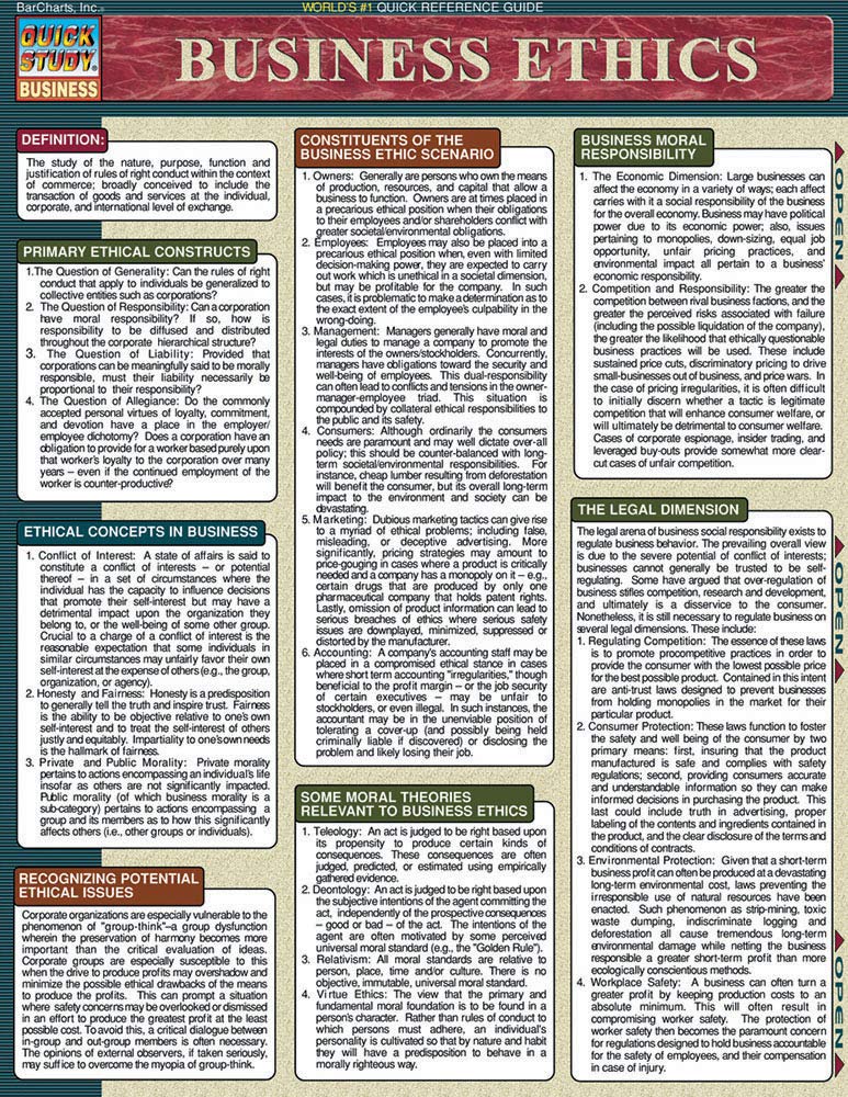 Business Ethics (Quick Study Business)
