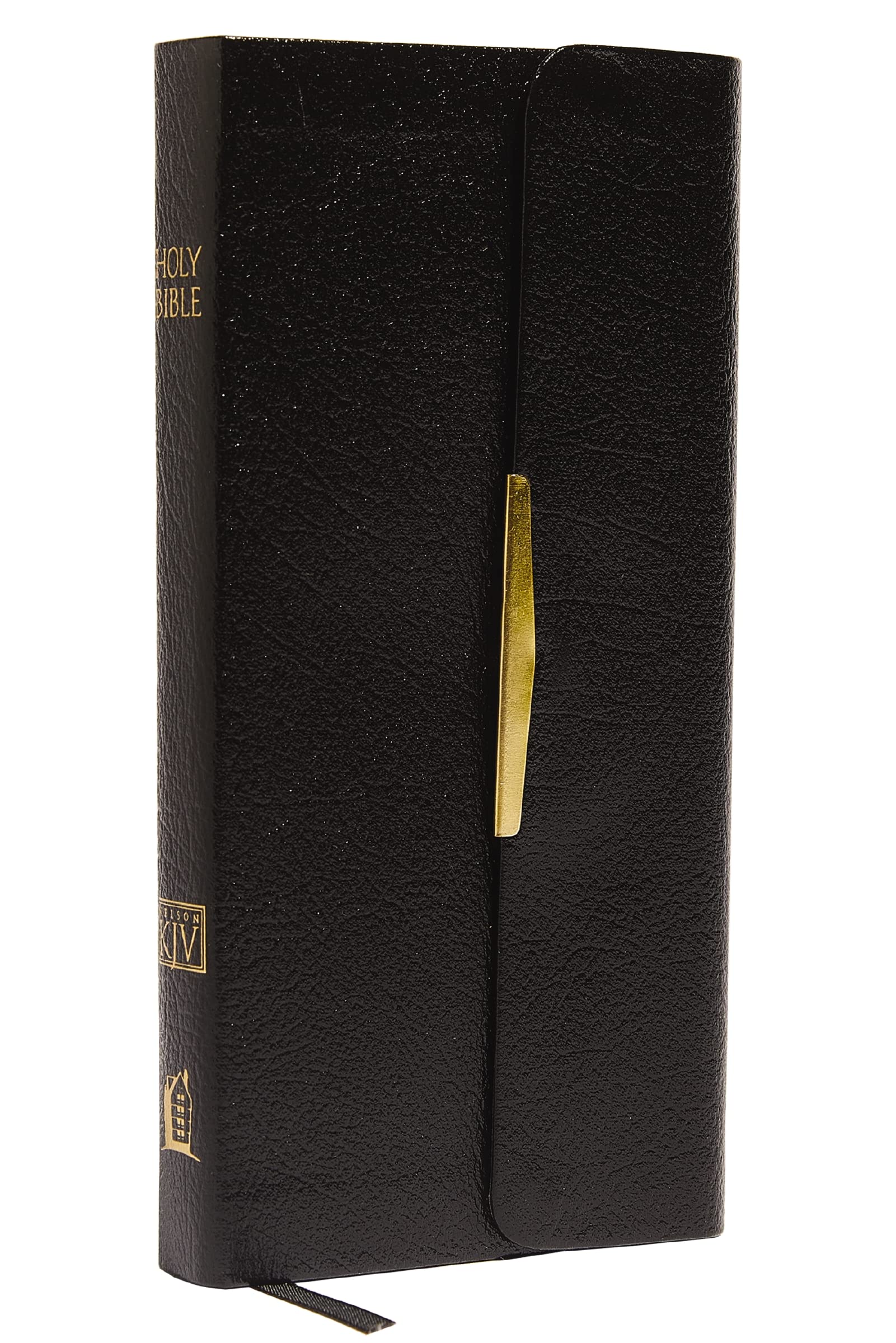 Kjv Compact Checkbook Bible, Black Bonded Leather, Red Letter: King James Version, Holy Bible