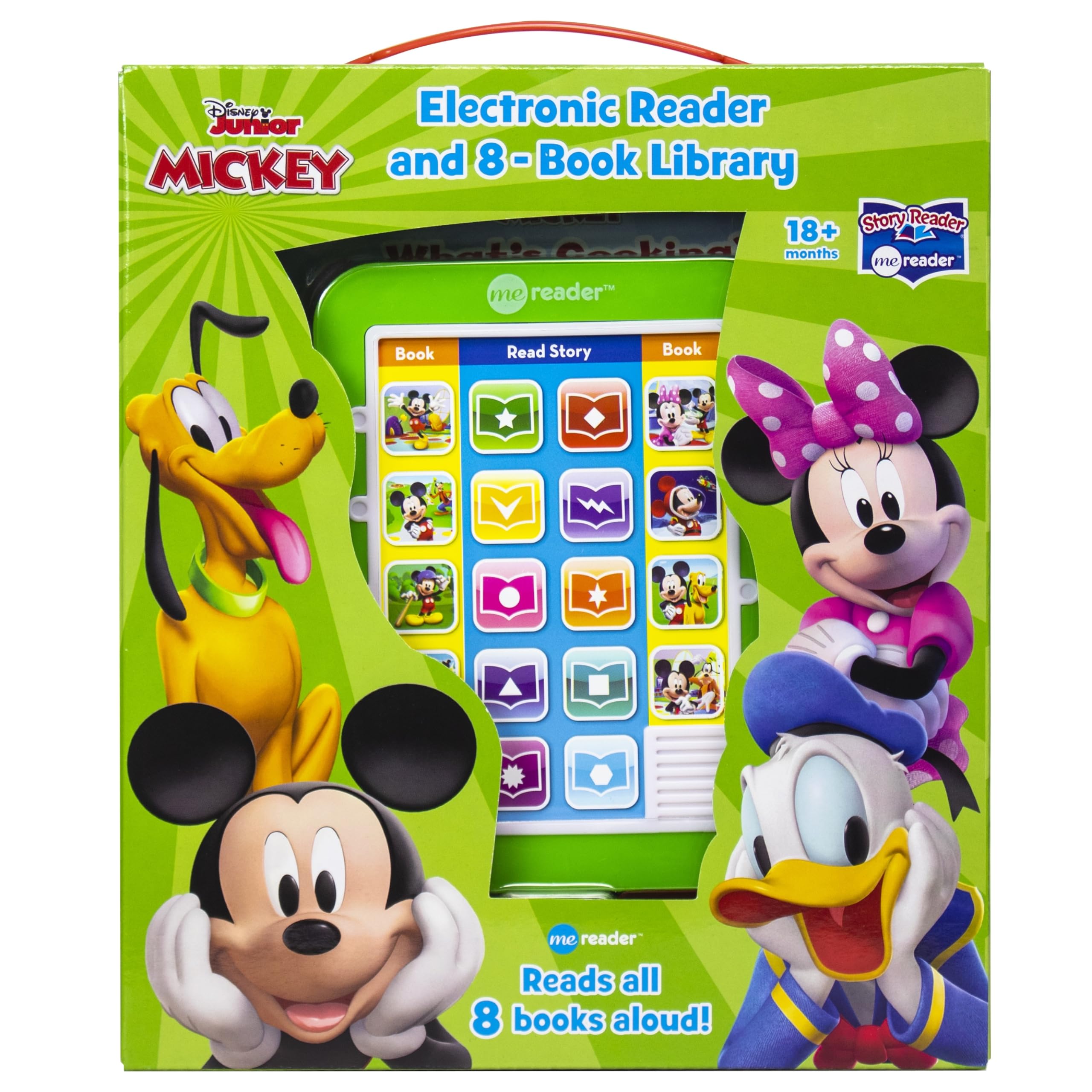 Disney Mickey Mouse  Me Reader Electronic Reader and 8 Sound Book Library  PI Kids,Used