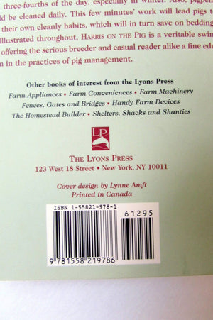Harris On The Pig: Practical Hints For Pig Farmers