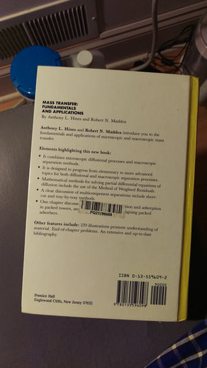 Mass Transfer: Fundamentals and Applications,Used