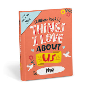 Em & Friends About Us Fill In The Love Book FillInTheBlank Gift Journal, 4.10 X 5.40Inches