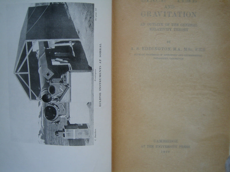 Space, Time and Gravitation: An Outline of the General Relativity Theory (Cambridge Science Classics),Used
