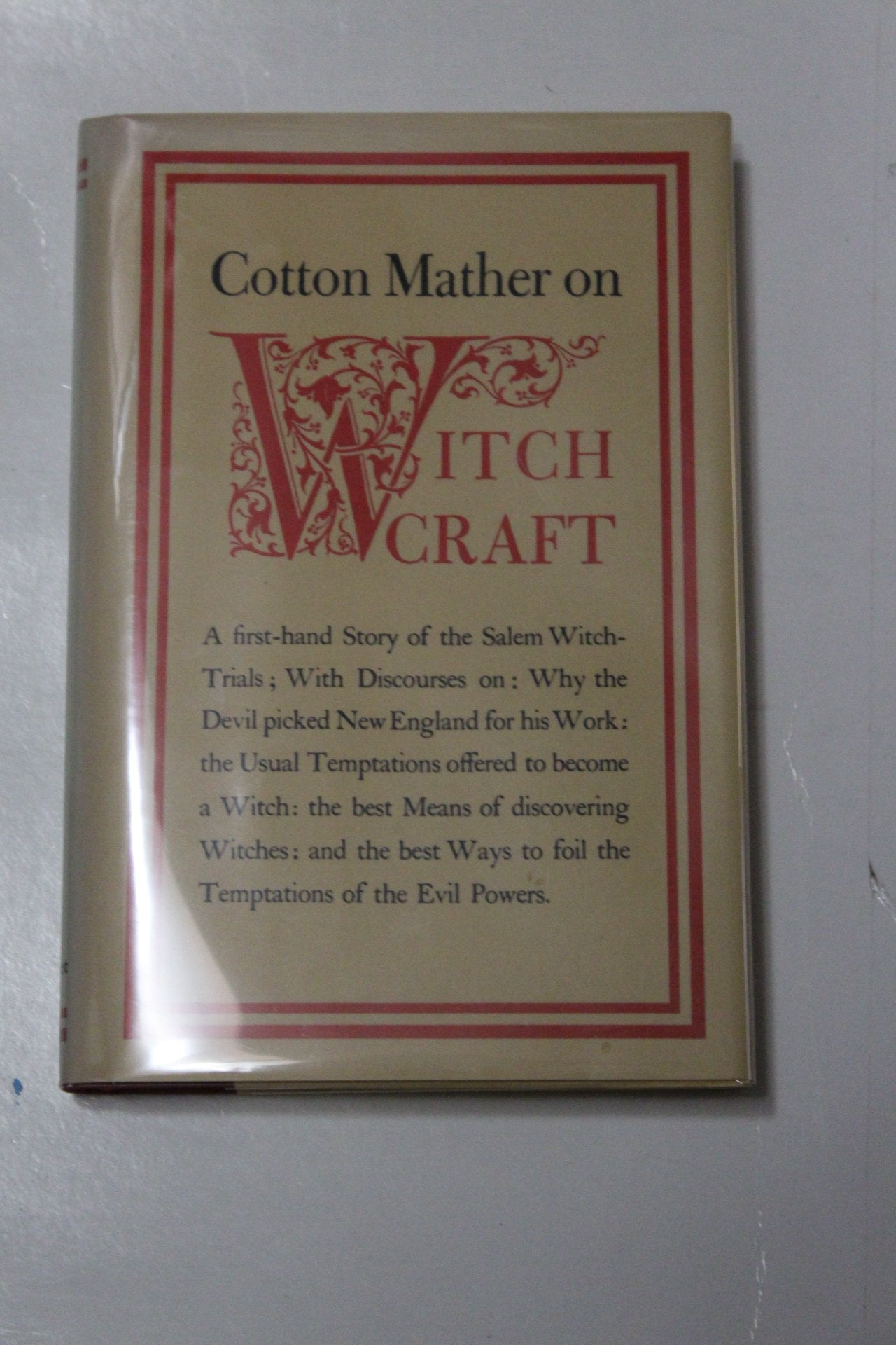 Cotton Mather on Witchcraft,Used