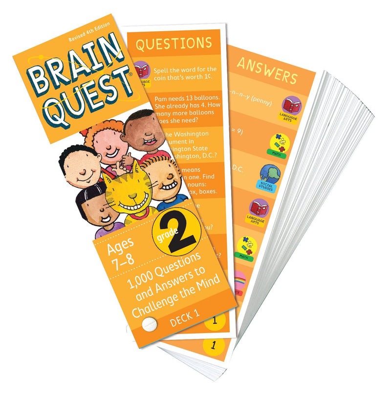 Brain Quest 2nd Grade Q&A Cards: 1000 Questions and Answers to Challenge the Mind. Curriculumbased! Teacherapproved! (Brain Qu