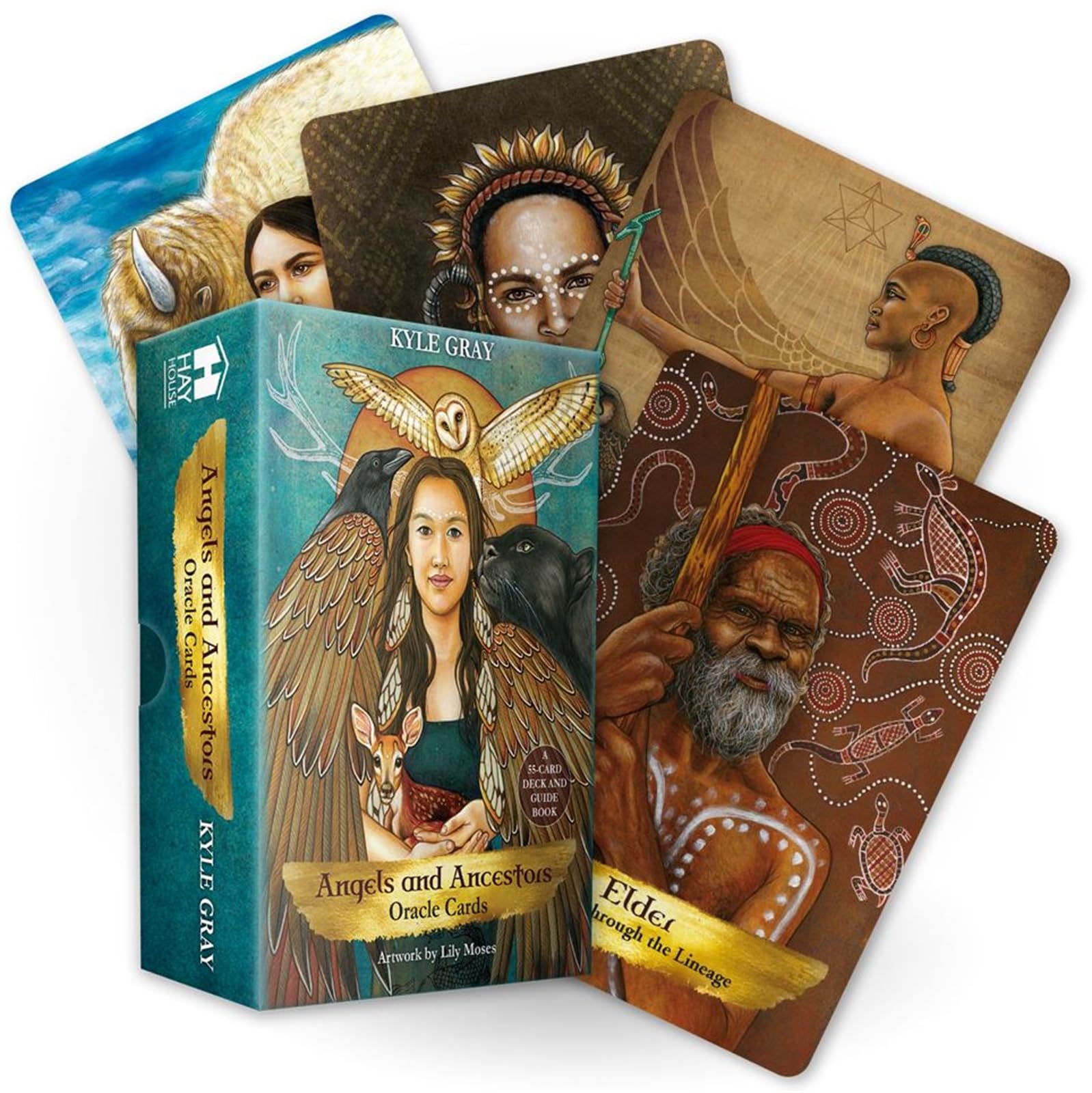 Angels and Ancestors Oracle Cards: A 55Card Deck and Guidebook,New