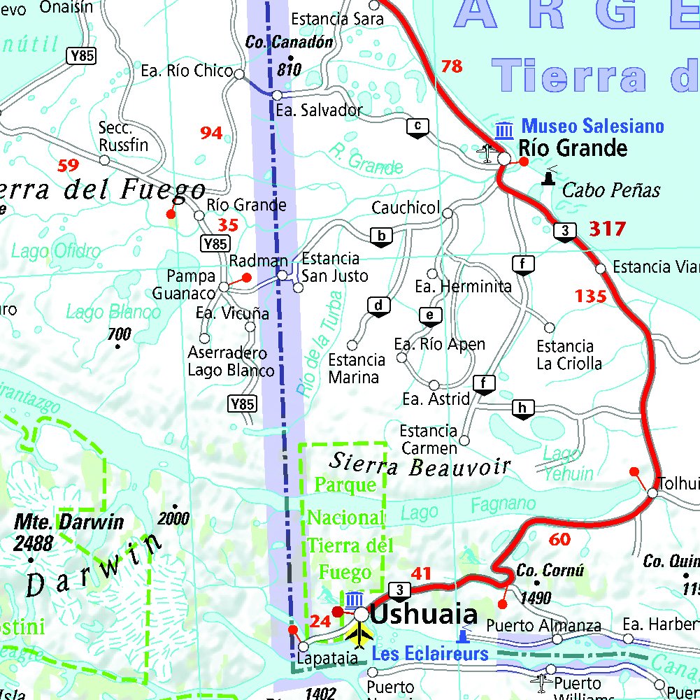 Michelin Chile Argentina Motoring and Tourist Map No. 788,Used
