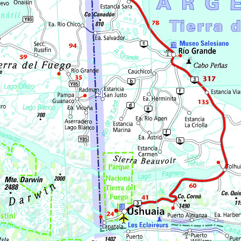 Michelin Chile Argentina Motoring and Tourist Map No. 788,Used
