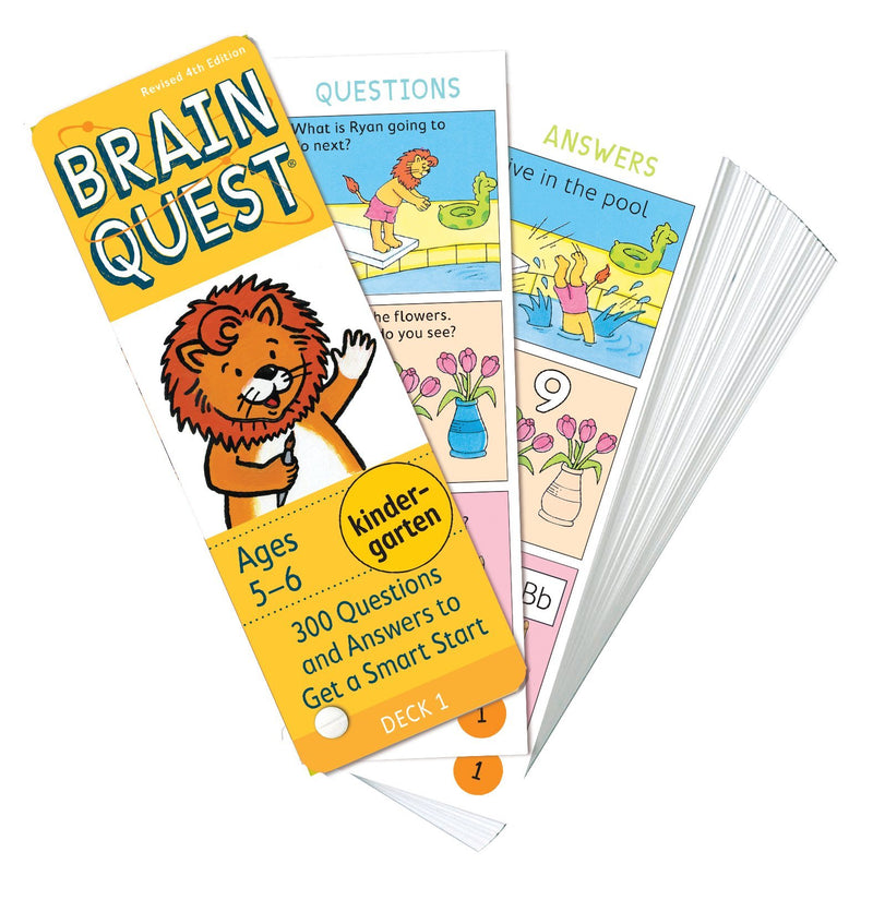 Brain Quest Kindergarten Q&A Cards, Revised 4th Edition: 300 Questions and Answers to Get a Smart Start (Brain Quest Decks) (Bra