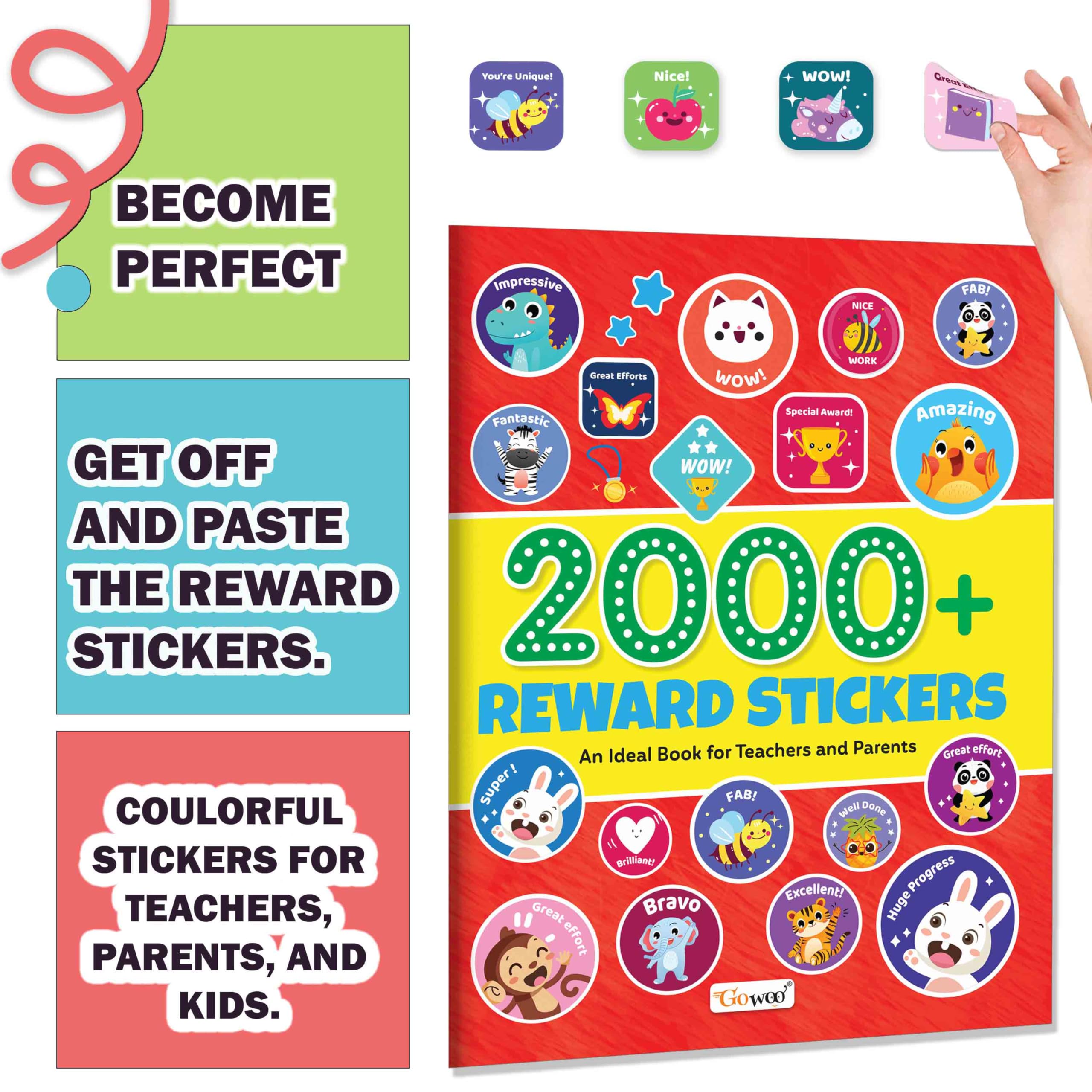2000+ Reward Stickers : Children All In One Sticker Book, All In One Educational Sticker Books, Sticker Book For Teachers And Parents For Encourage Good Behavior, And Reward Achievements Of Kids