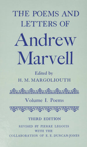 The Poems and Letters of Andrew Marvell (c OET t Oxford English Texts),Used