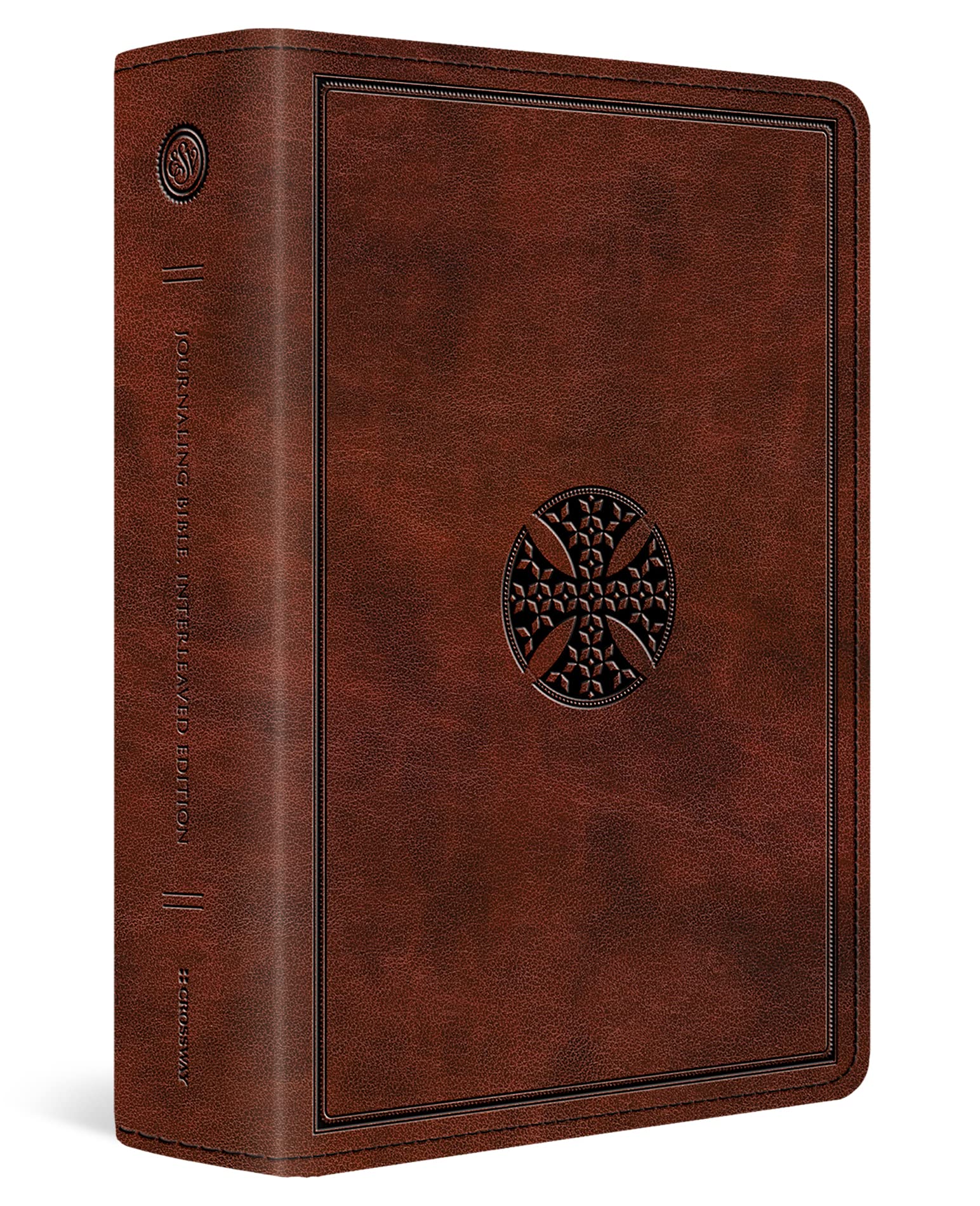 ESV Journaling Bible, Interleaved Edition (TruTone, Mahogany, Mosaic Cross Design),Used