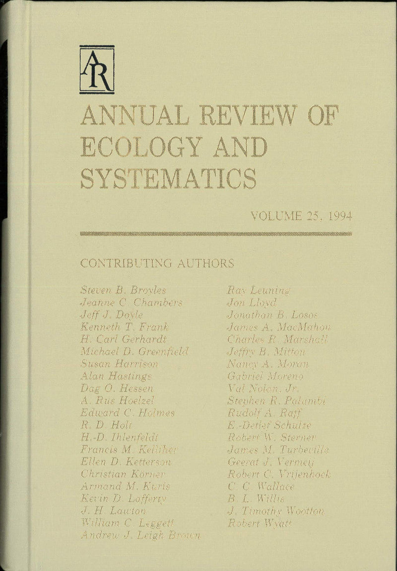Annual Review of Ecology and Systematics: 1994 (Annual Review of Ecology & Systematics),Used