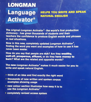 Longman Language Activator: Helps You Write and Speak Natural English, Second Edition,Used