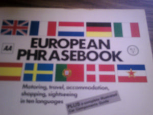 Aa European Phrasebook,Used