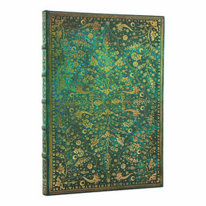Emerald Flower Grande Lined Hardcover Journal, 128Pg, 120Gsm, MarshS Library By Paperblanks (NatureS Grace)