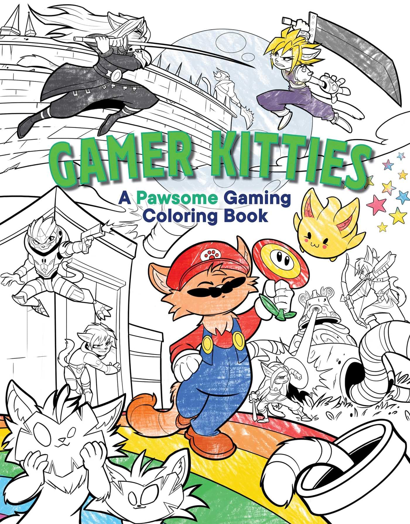 Gamer Kitties: A Pawsome Gaming Coloring Book