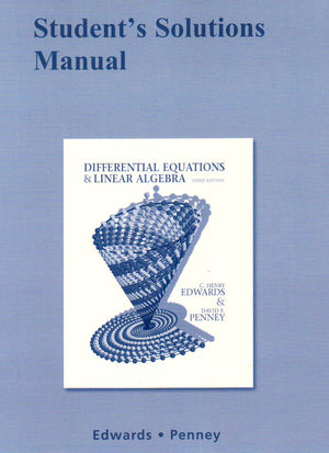 Student Solutions Manual For Differential Equations And Linear Algebra-new
