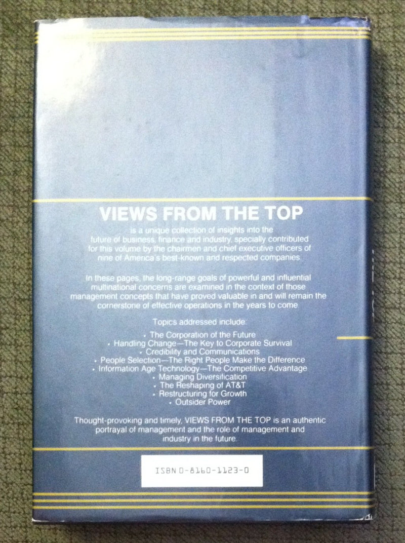 Views from the Top: Establishing the Foundation for the Future of Business,Used