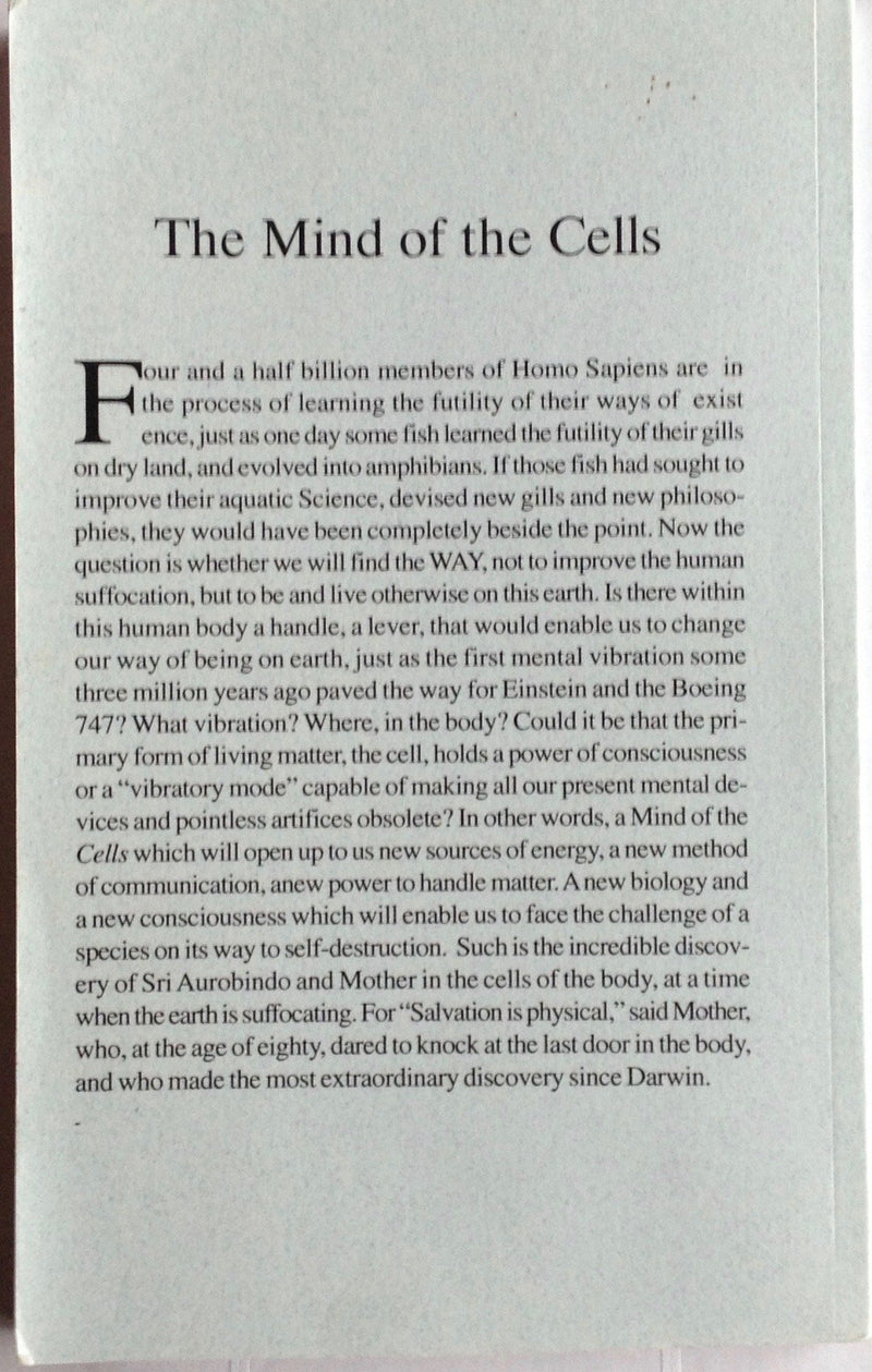 The Mind Of The Cells Or Willed Mutation Of Our Species (English And French Edition),Used