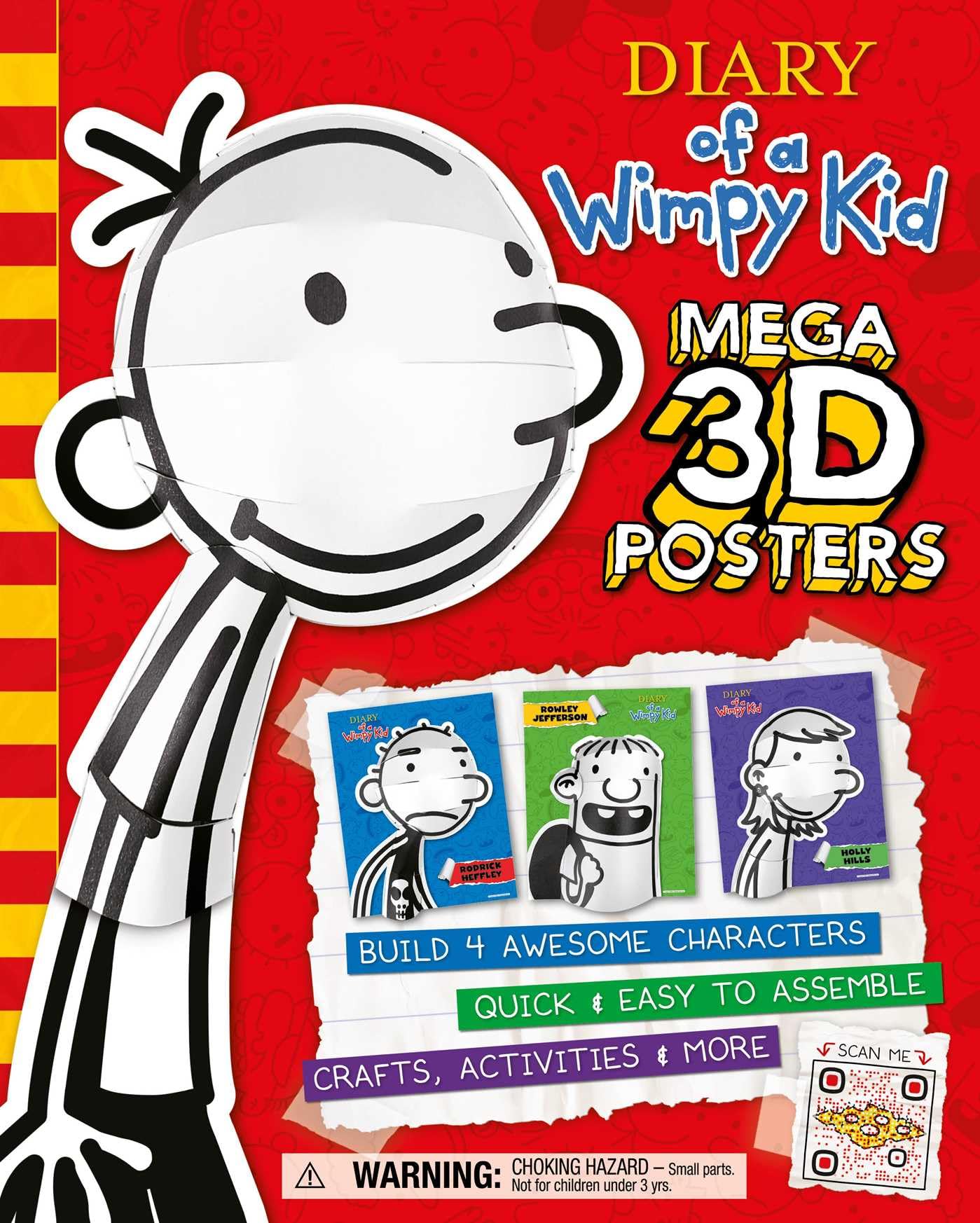 Diary of a Wimpy Kid: Pop Heads 3D Crafts: Quick & Easy to Assemble LifeLike Characters, Plus Crafts, Activities, and More,New
